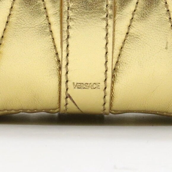 Versace Golden Kleio Metallic Quilted Mini Bag - Picture 8 of 15